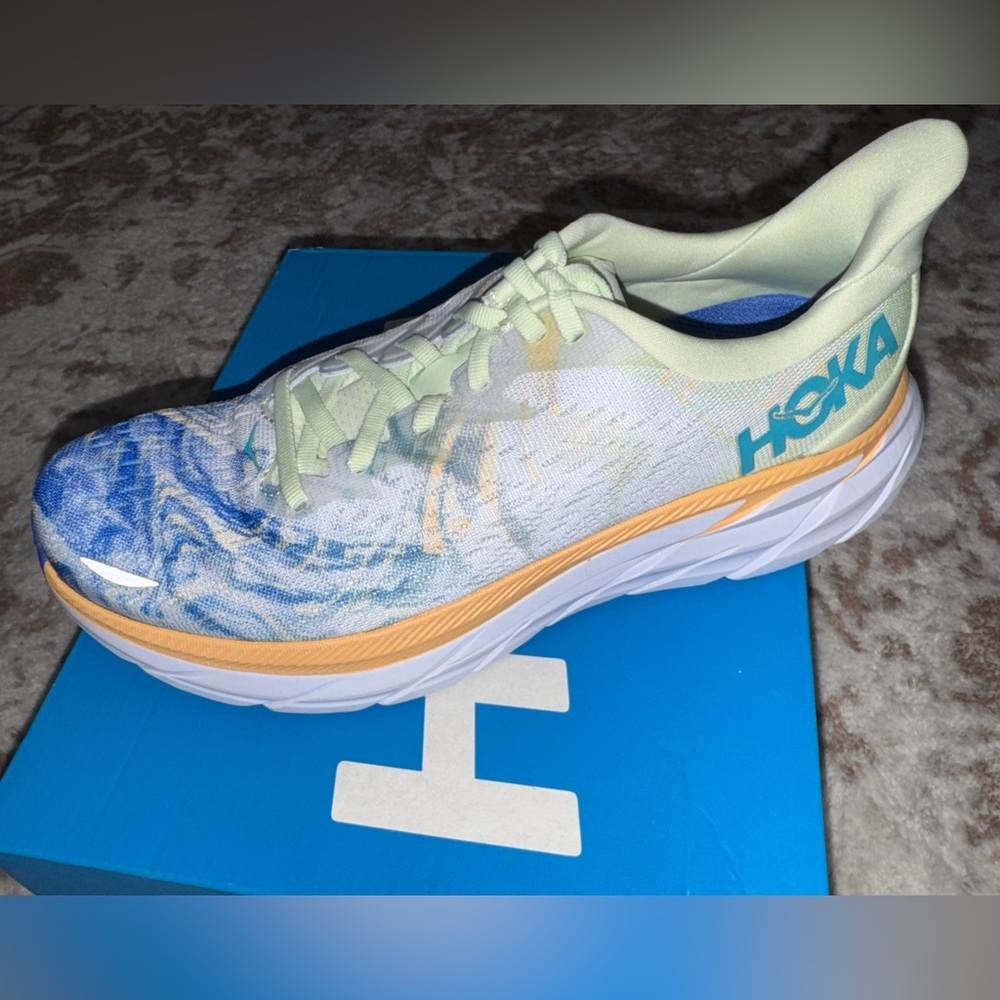Hoka Blue and Yellow Athletic Shoes - Picture 3 of 10